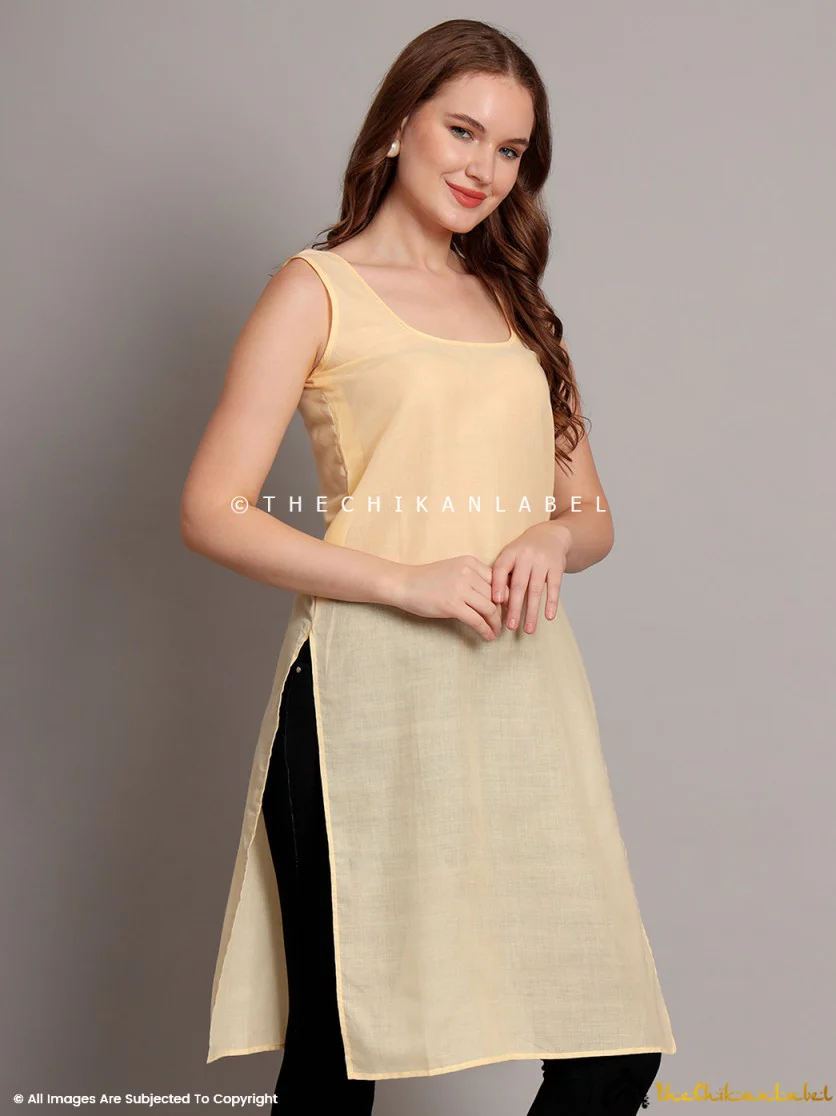 Cotton Camisole Inners for Kurtis & Kurta Beige - Image 5