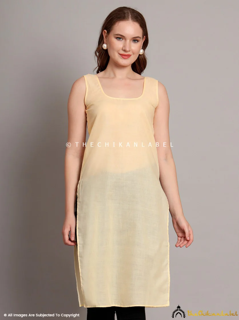 Cotton Camisole Inners for Kurtis & Kurta Beige - Image 6
