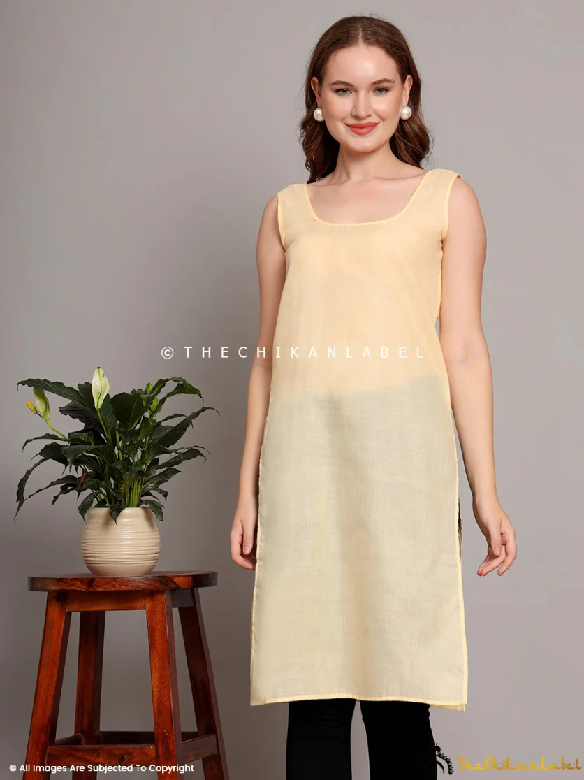 Cotton Camisole Inners for Kurtis & Kurta Beige - Image 7