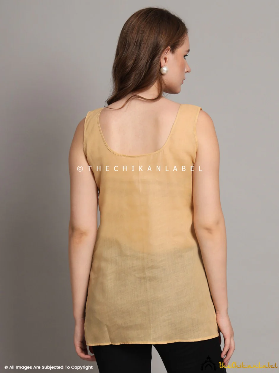 Cotton Short Camisole Inners for Kurtis & Kurta Beige - Image 3