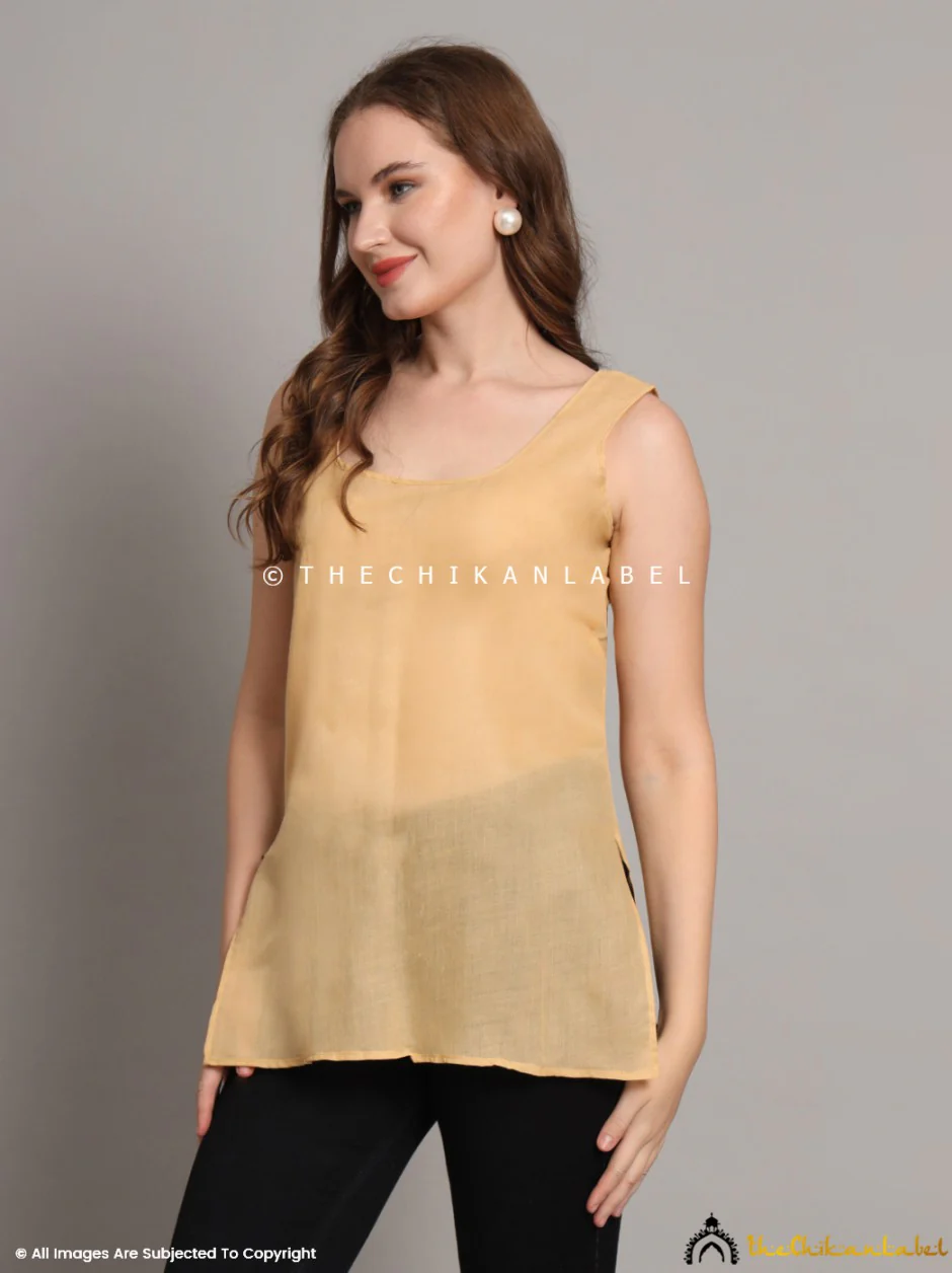 Cotton Short Camisole Inners for Kurtis & Kurta Beige - Image 5
