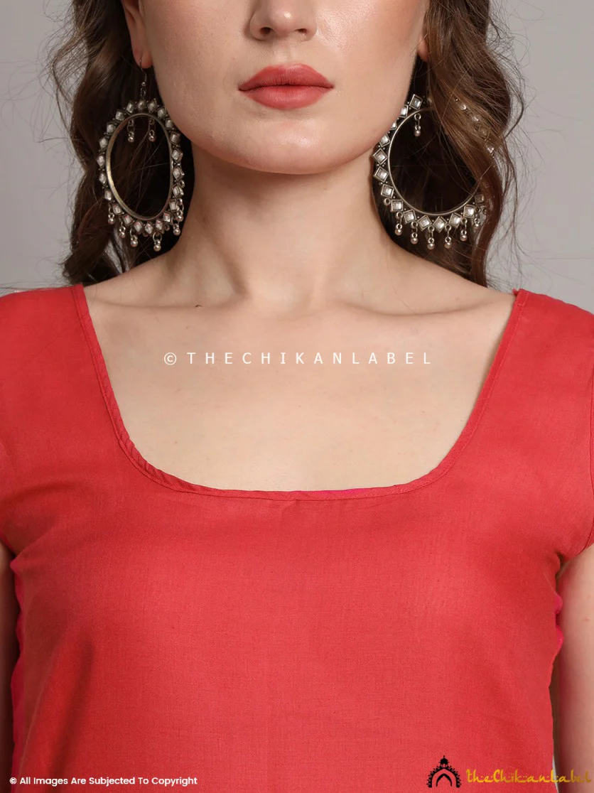Cotton Camisole Inners for Kurtis & Kurta Coral - Image 3
