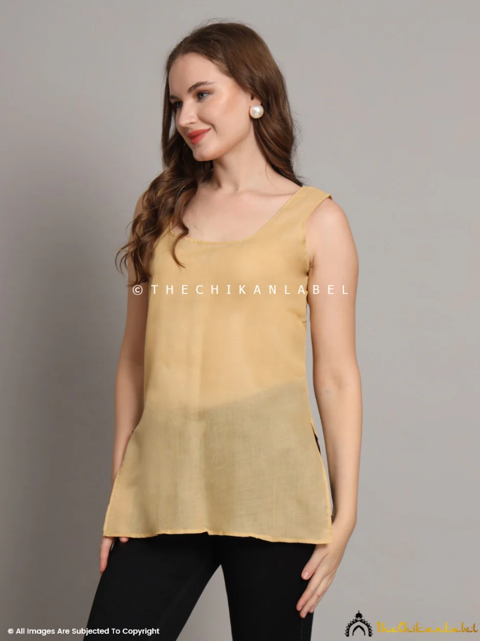 Cotton Short Camisole Inners for Kurtis & Kurta Khakhi - Image 5
