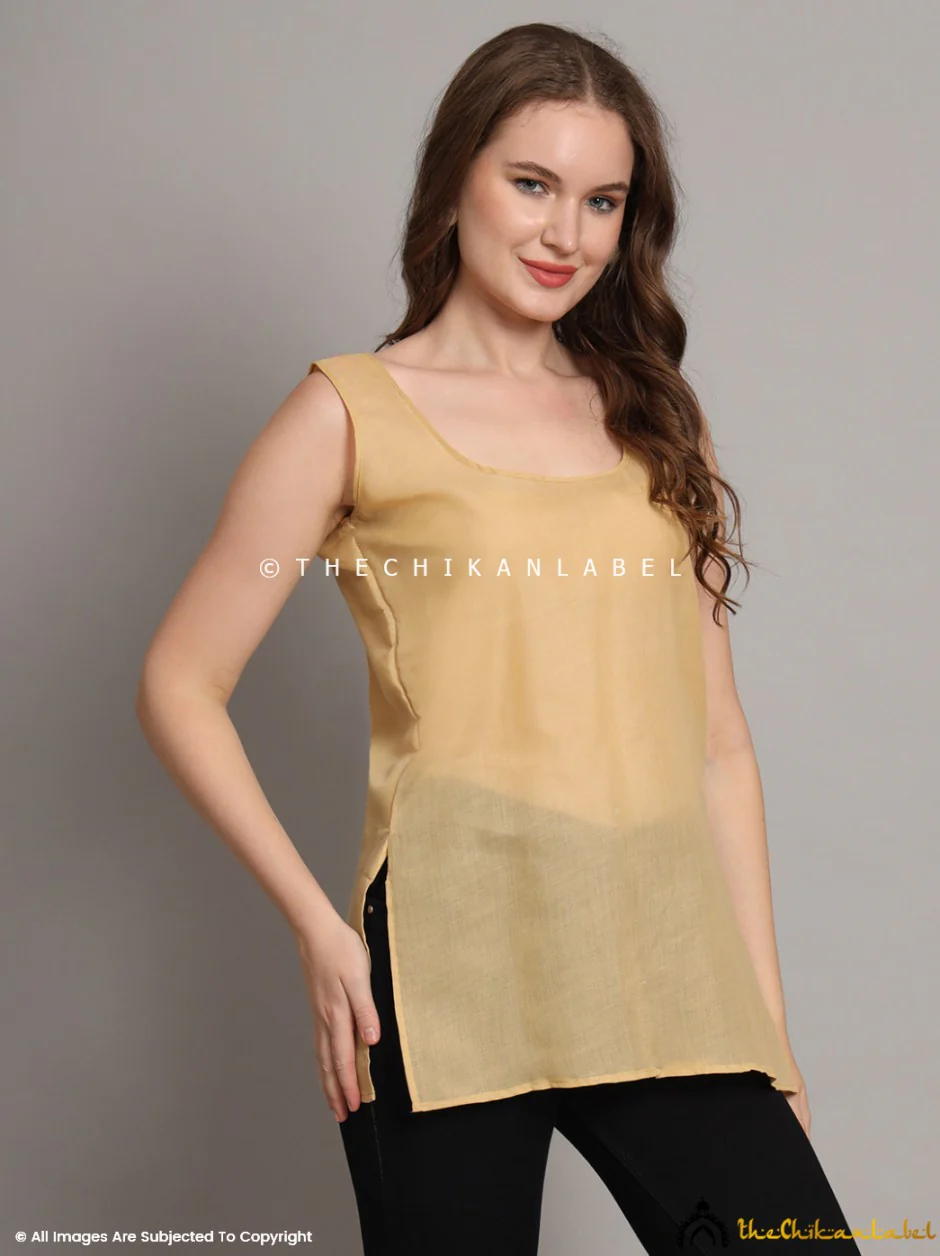 Cotton Short Camisole Inners for Kurtis & Kurta Khakhi - Image 6