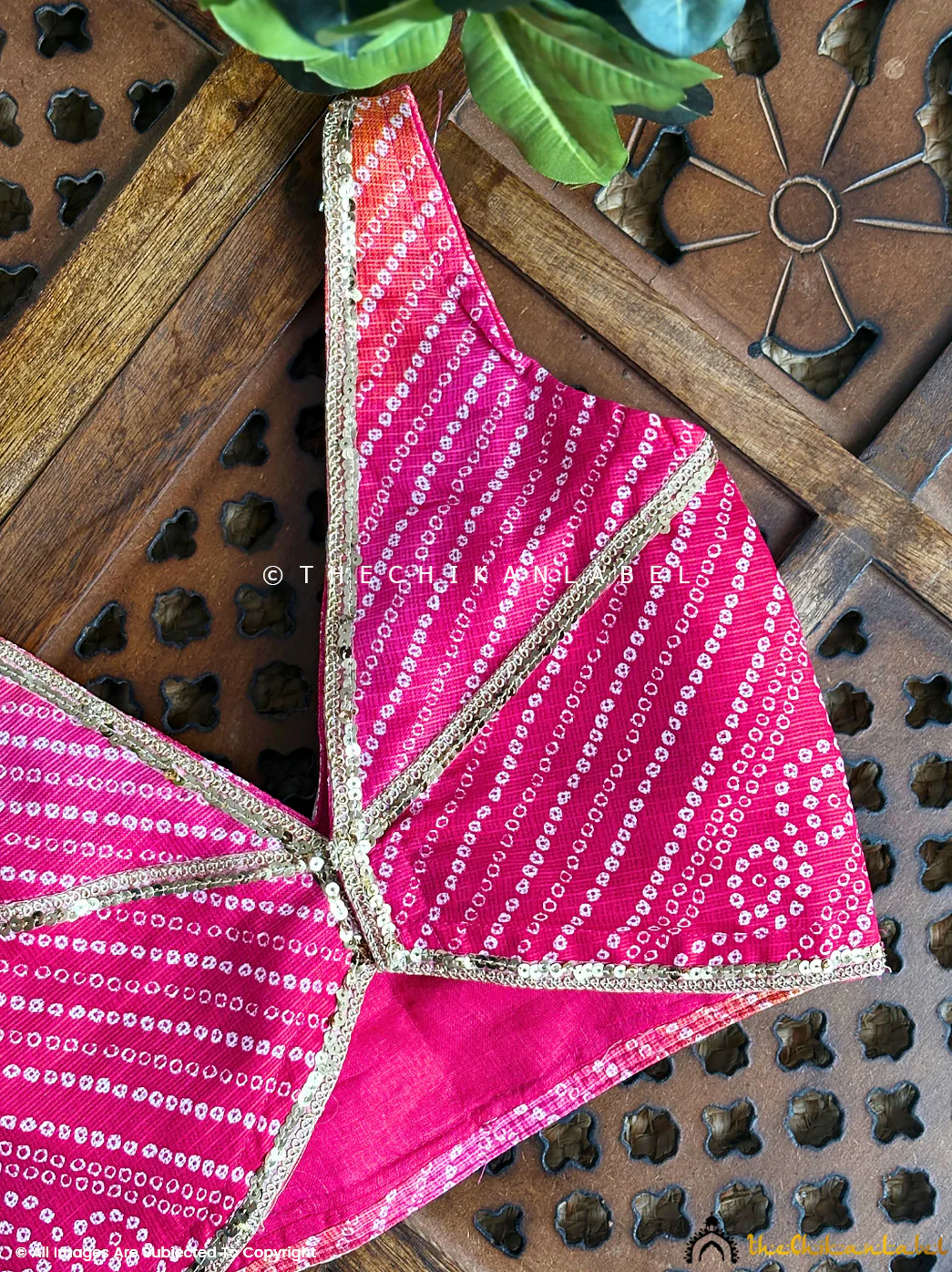 Kota Doria Sleeveless Blouse For Saree - Multi Color - Image 4