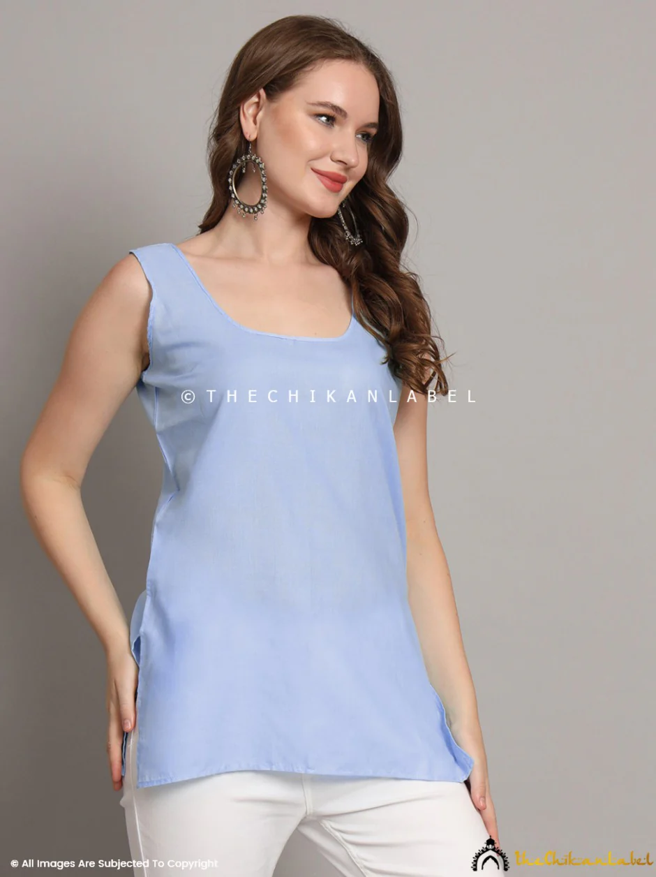 Cotton Short Camisole Inners for Kurtis & Kurta Lavendar - Image 4