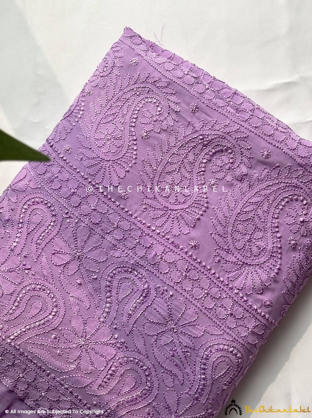 Maryam Viscose Chikankari Saree-Lavender