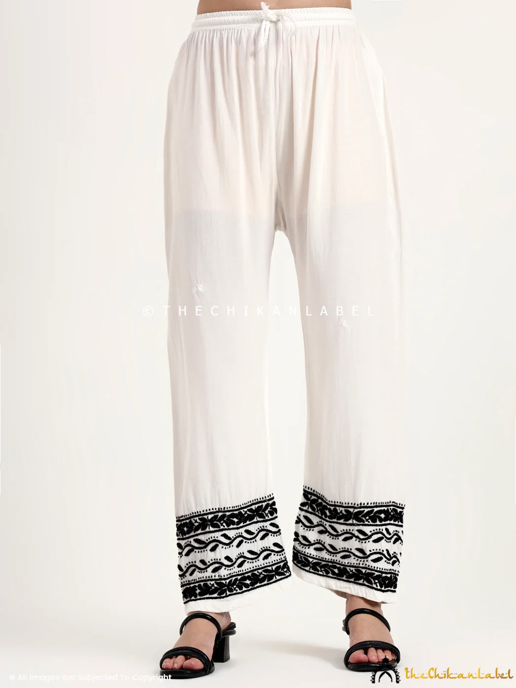 Mariam Rayon Chikankari Kurta Set - White - Image 7