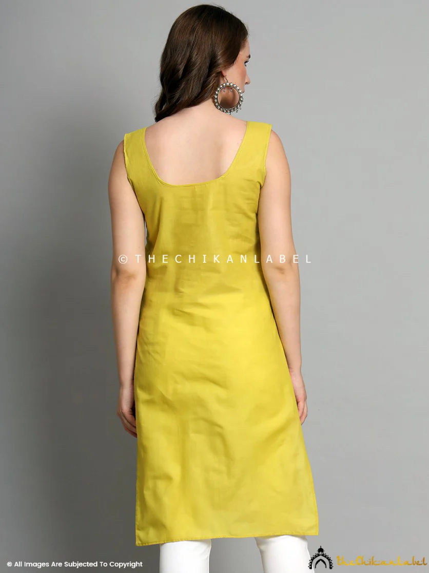 Cotton Camisole Inners for Kurtis & Kurta Mehndi Green - Image 2