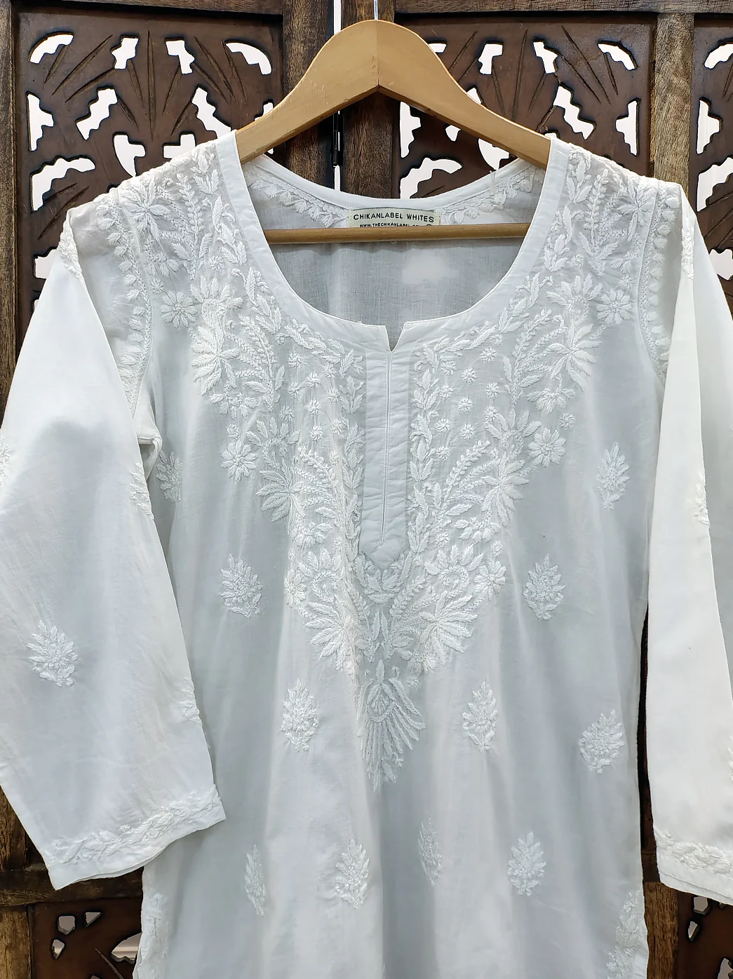 Nafisa Mulmul Cotton Chikankari Short Top - Image 2