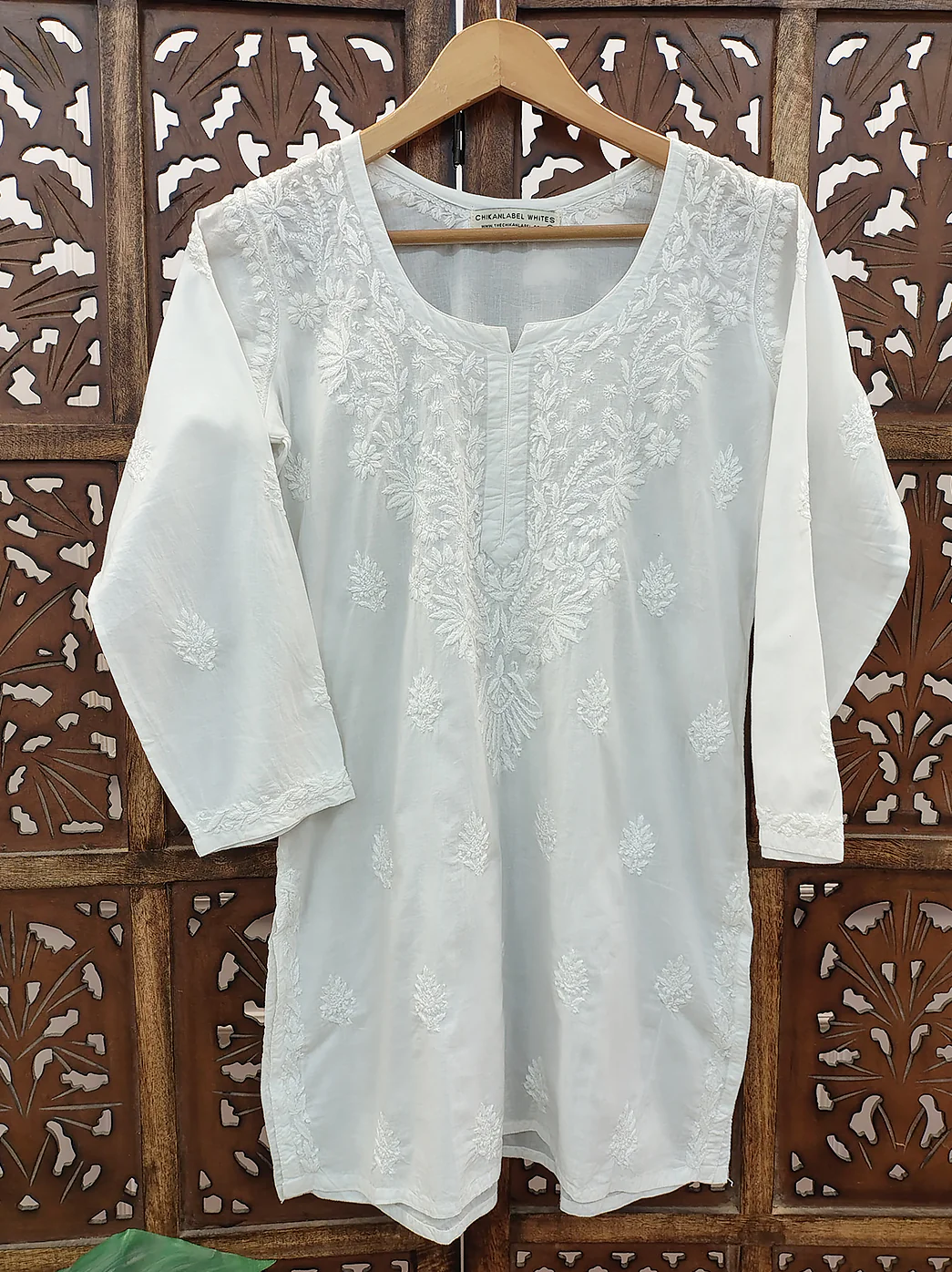 Nafisa Mulmul Cotton Chikankari Short Top - Image 3