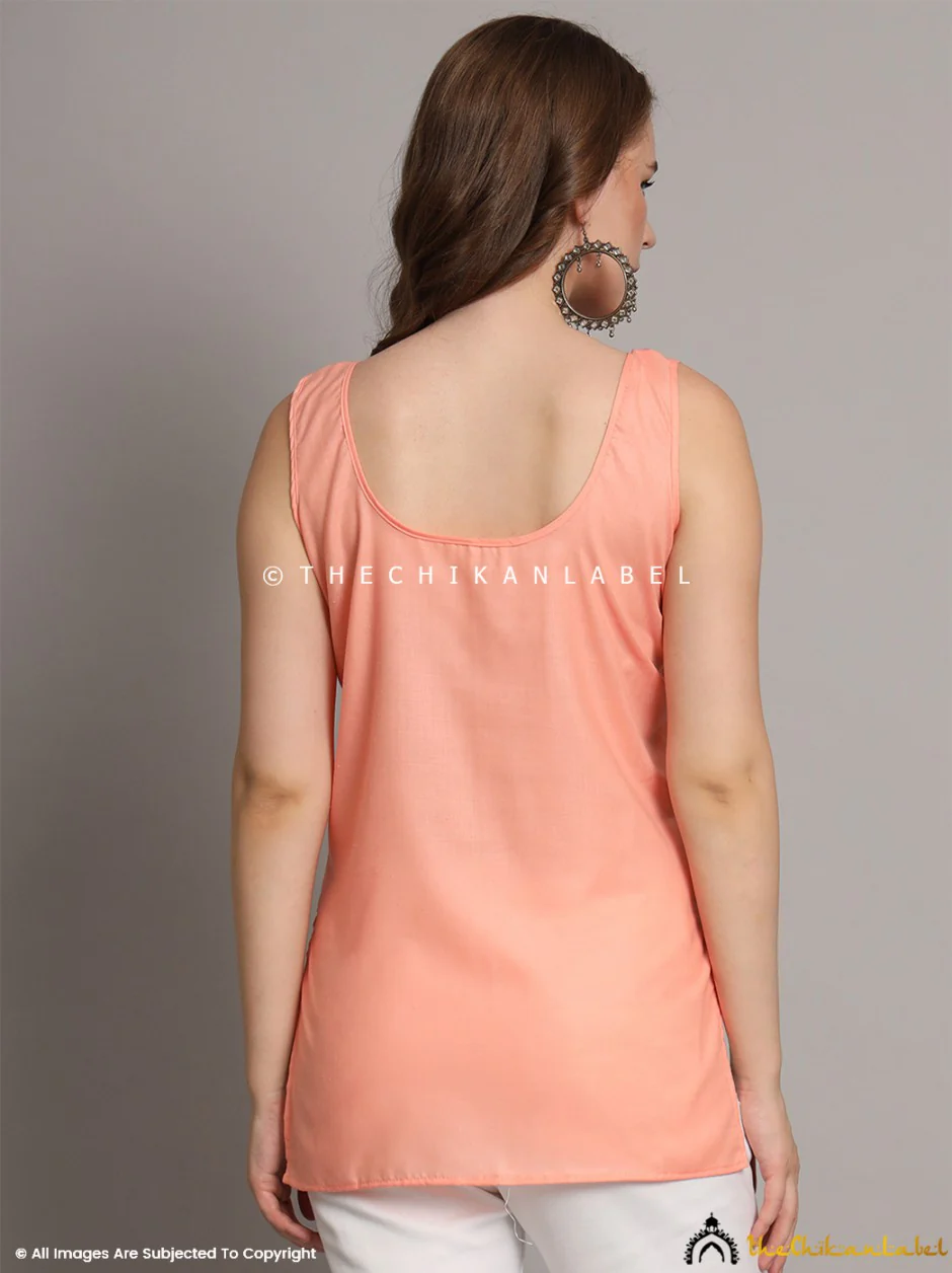 Cotton Short Camisole Inners for Kurtis & Kurta Peach - Image 3