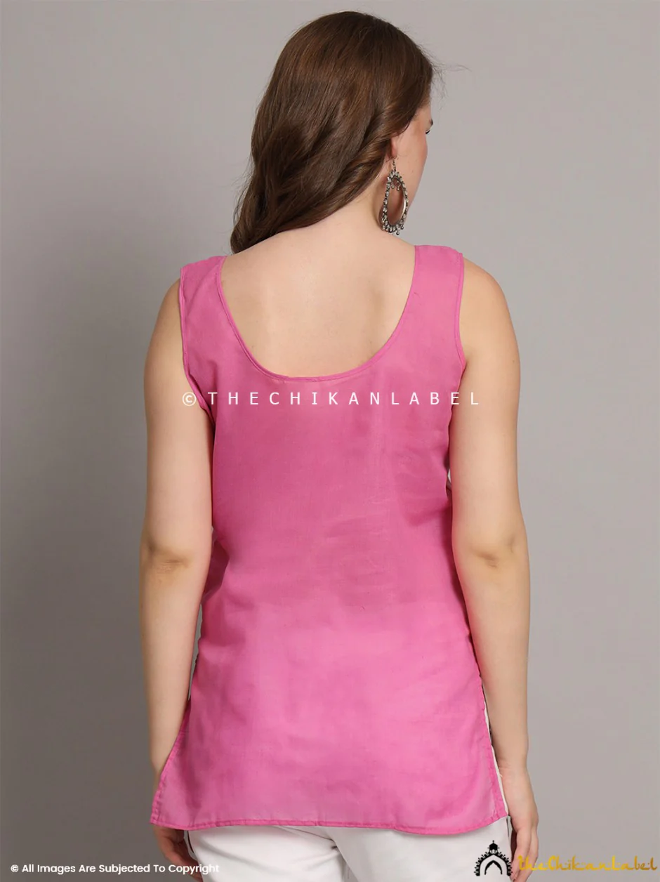 Cotton Short Camisole Inners for Kurtis & Kurta Pink - Image 3