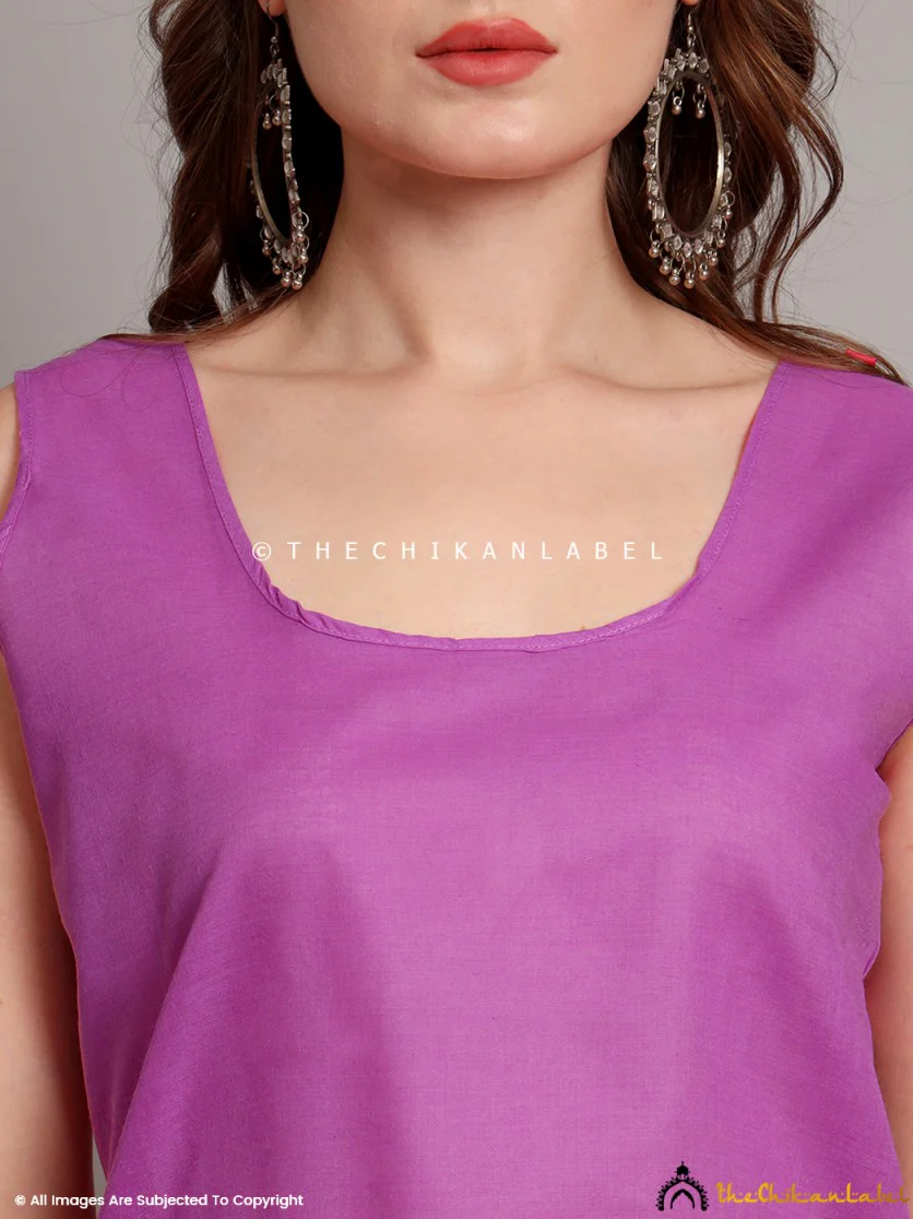 Cotton Camisole Inners for Kurtis & Kurta Purple - Image 2