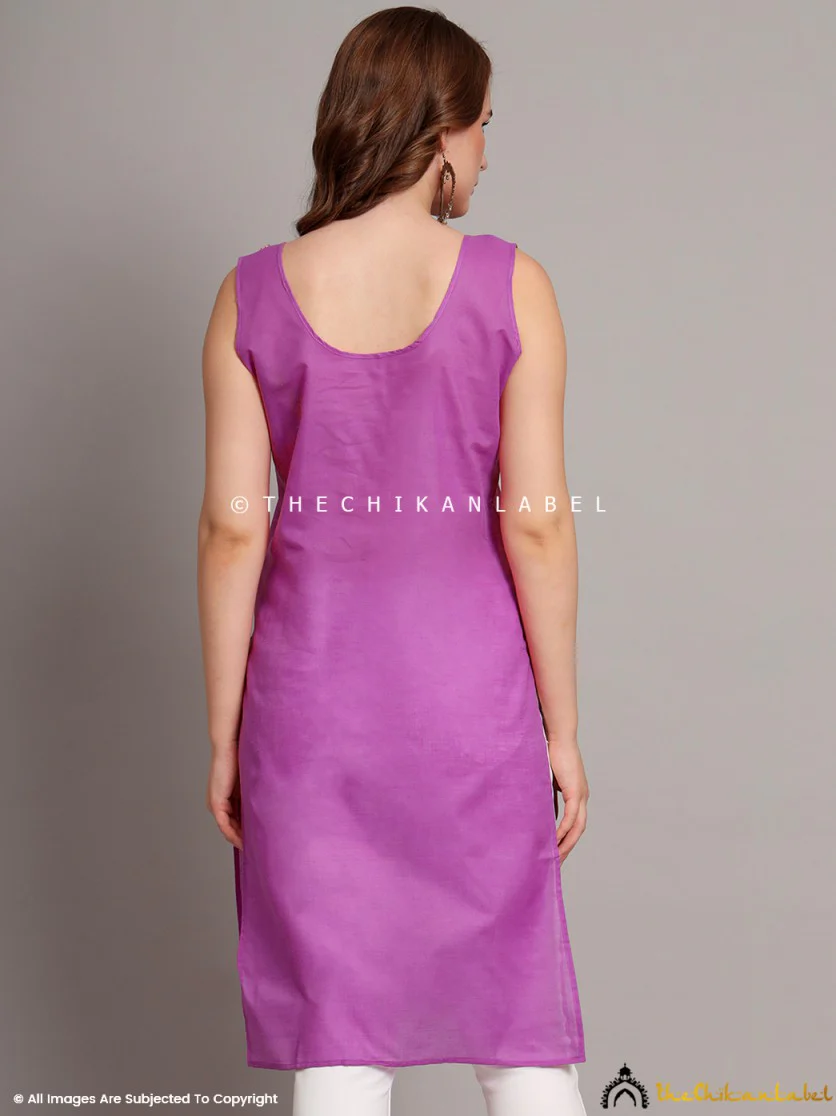 Cotton Camisole Inners for Kurtis & Kurta Purple - Image 3