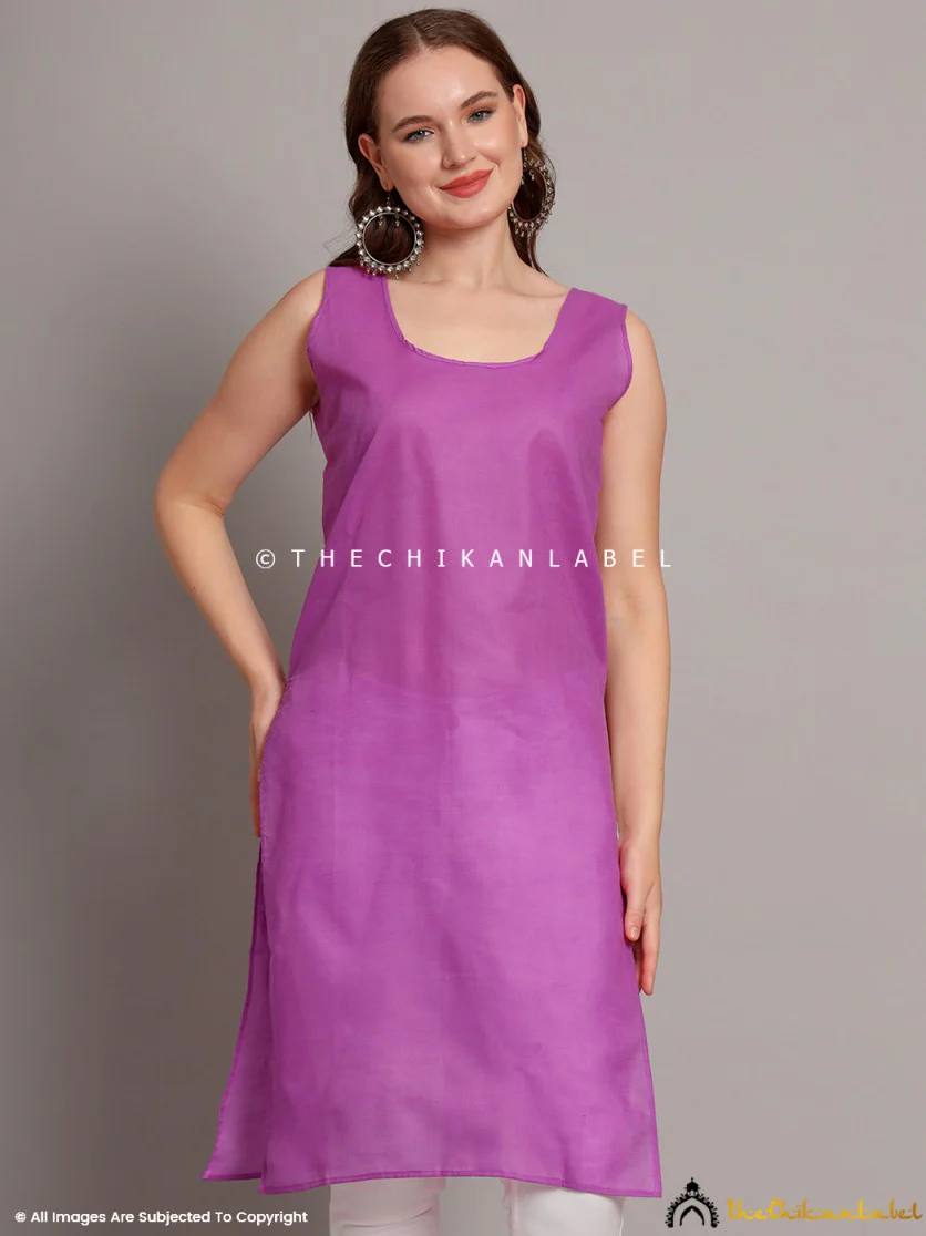 Cotton Camisole Inners for Kurtis & Kurta Purple - Image 4