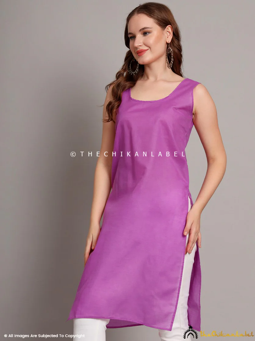 Cotton Camisole Inners for Kurtis & Kurta Purple - Image 5