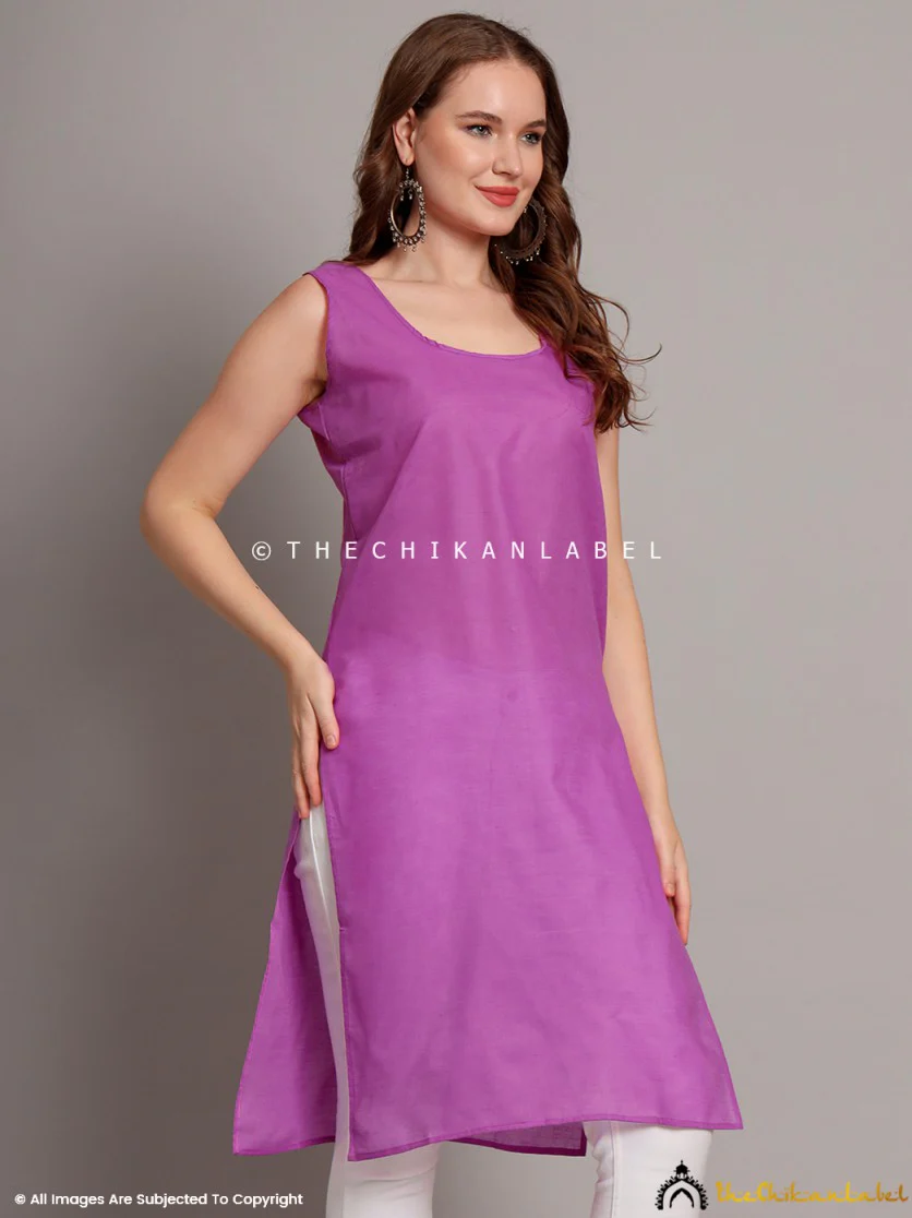 Cotton Camisole Inners for Kurtis & Kurta Purple - Image 6