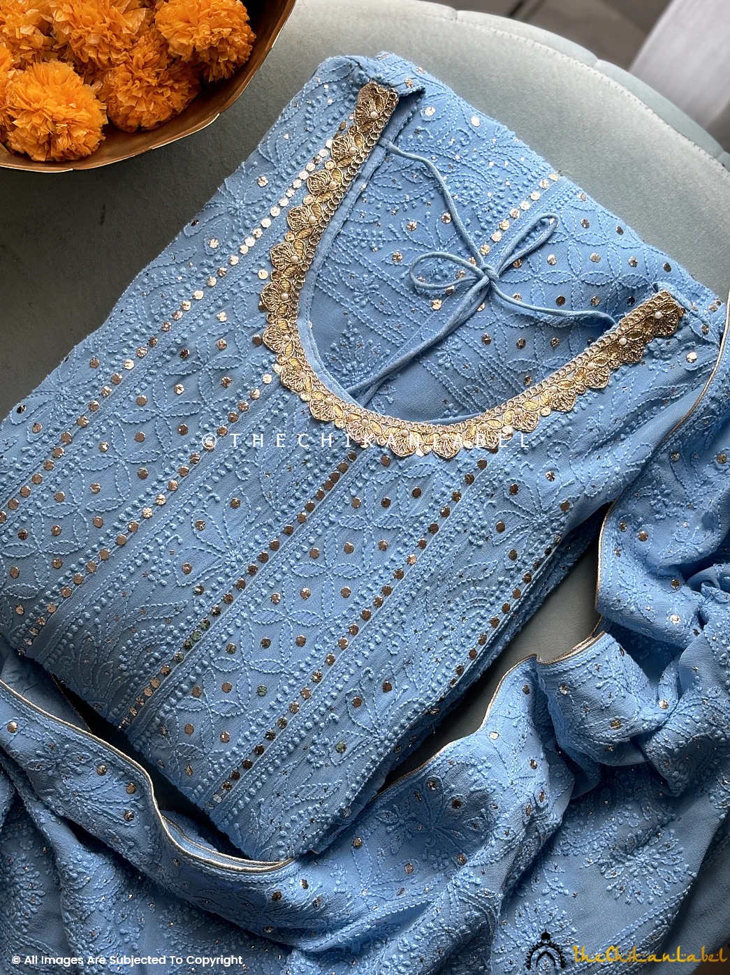 Shifa Viscose Chikankari Anarkali - Reem Sameer Shaikh Black - Image 10