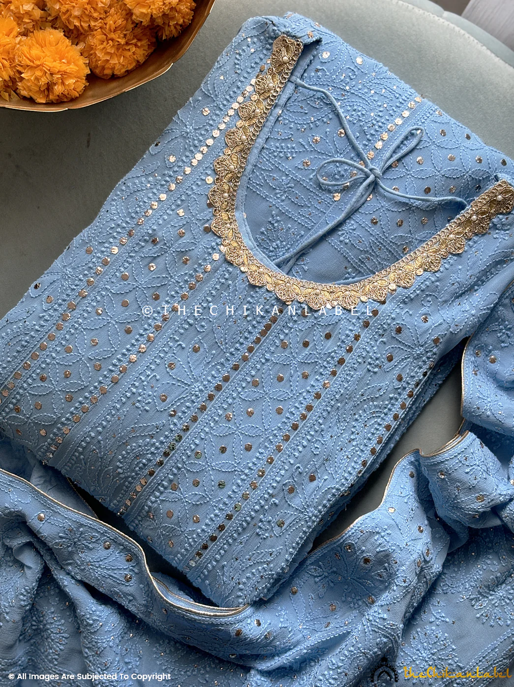 Shifa Viscose Chikankari Anarkali - Reem Sameer Shaikh Black - Image 8