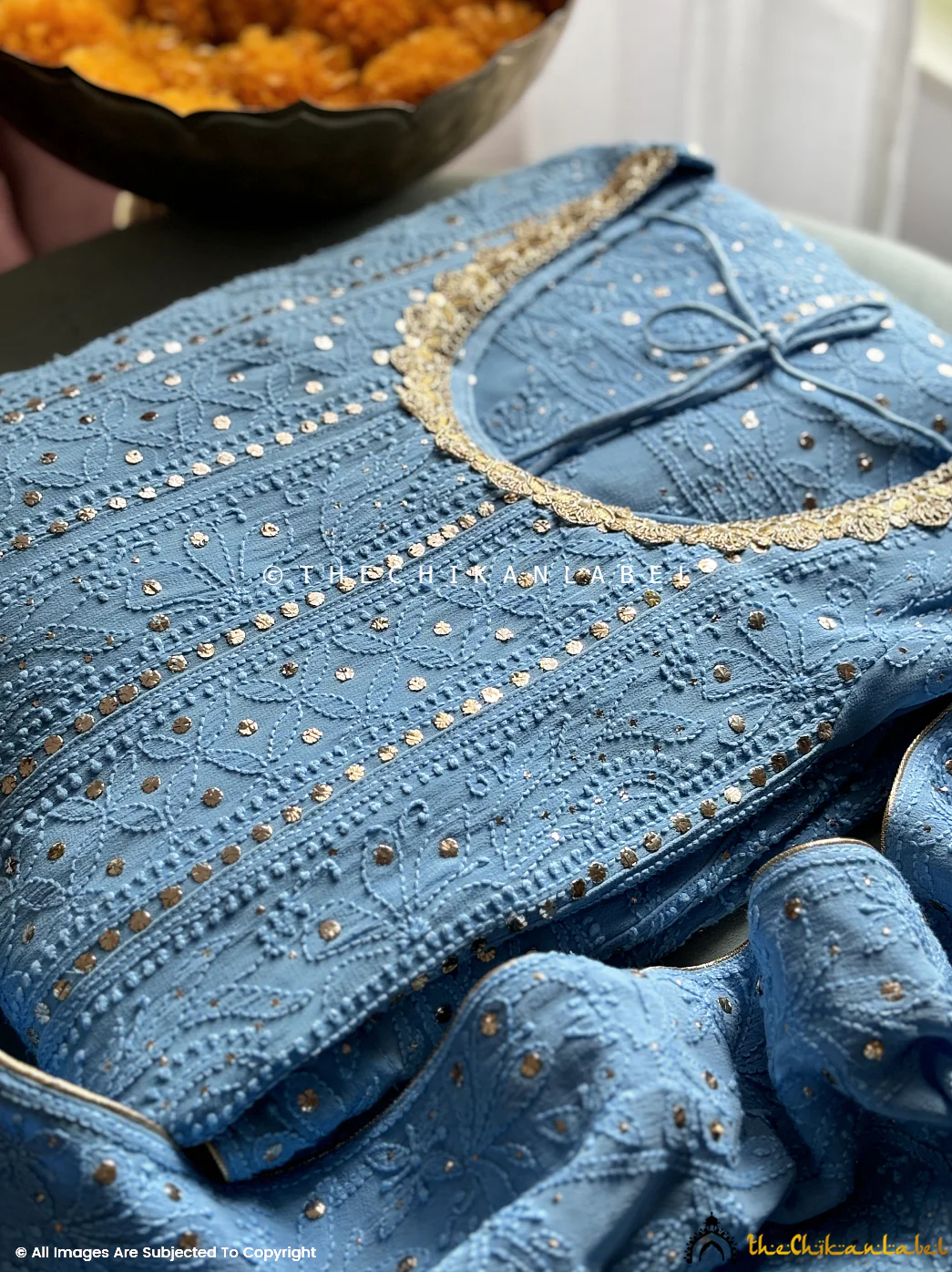 Shifa Viscose Chikankari Anarkali - Reem Sameer Shaikh Black - Image 9