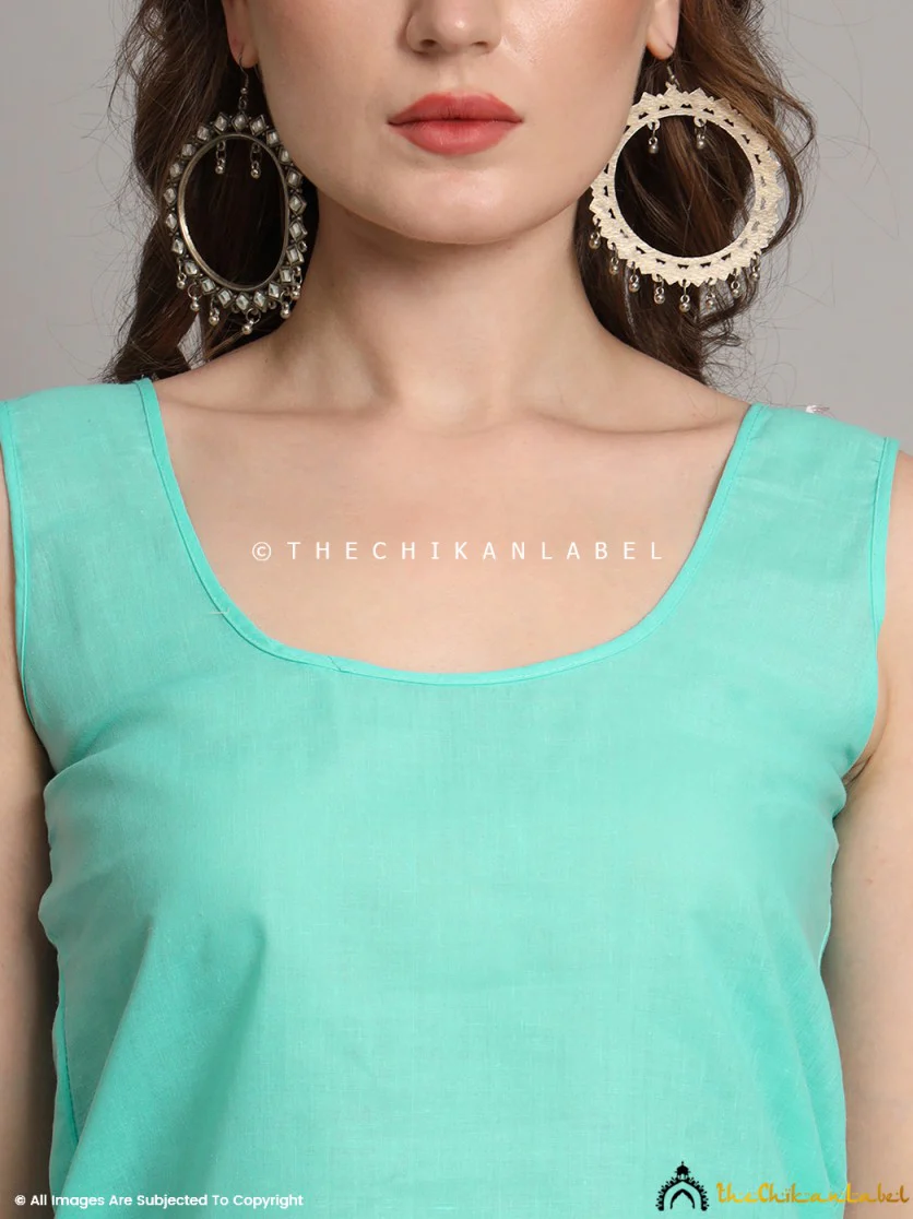 Cotton Camisole Inners for Kurtis & Kurta Sea Green - Image 3
