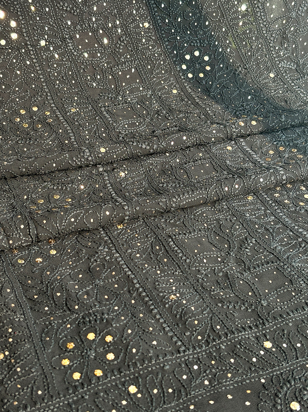 Siya Viscose Chikankari Kurti Piece with Dupatta - Black - Image 3