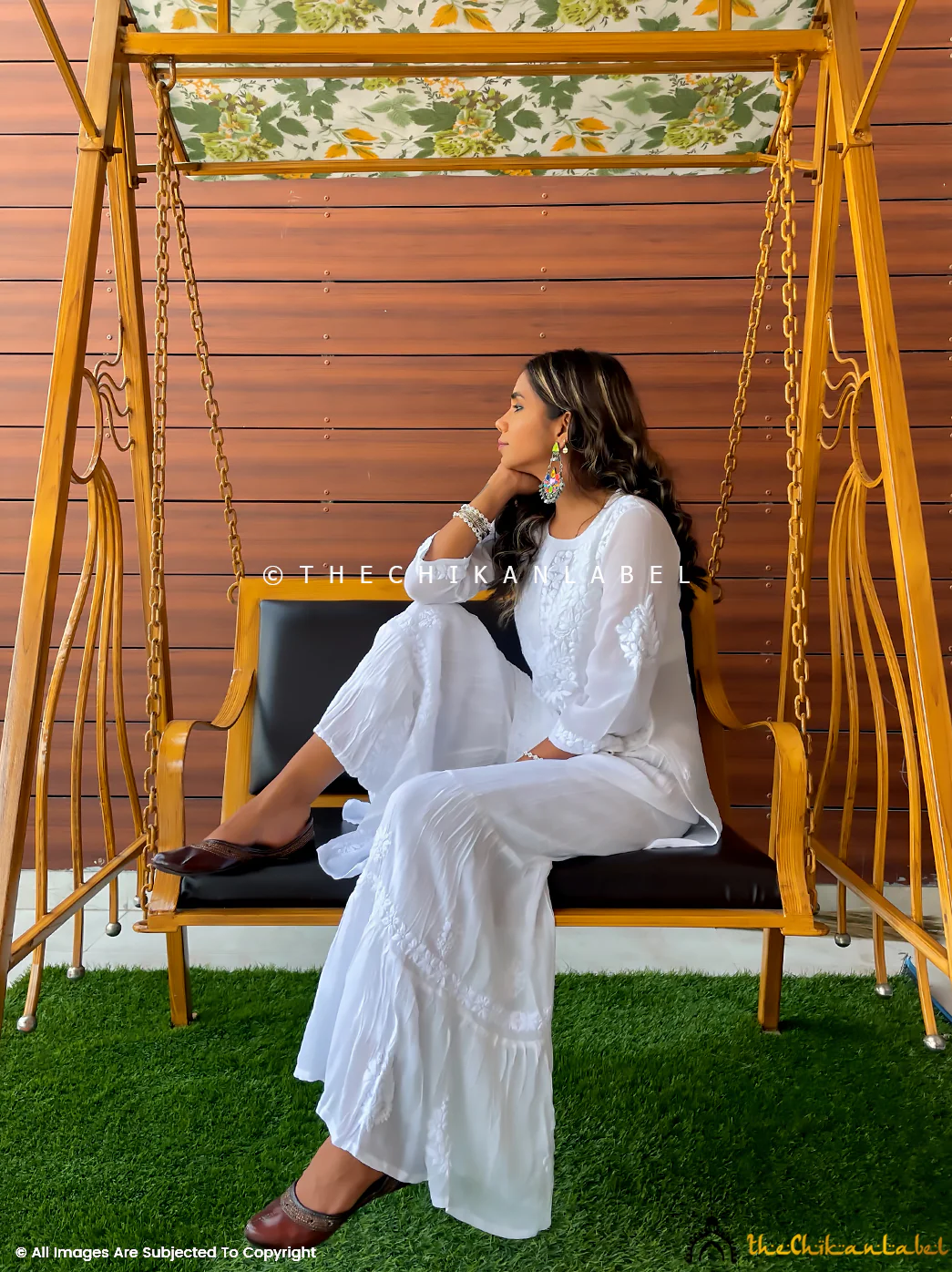 Fida Viscose Chikankari Kurta Garara Set - Image 8