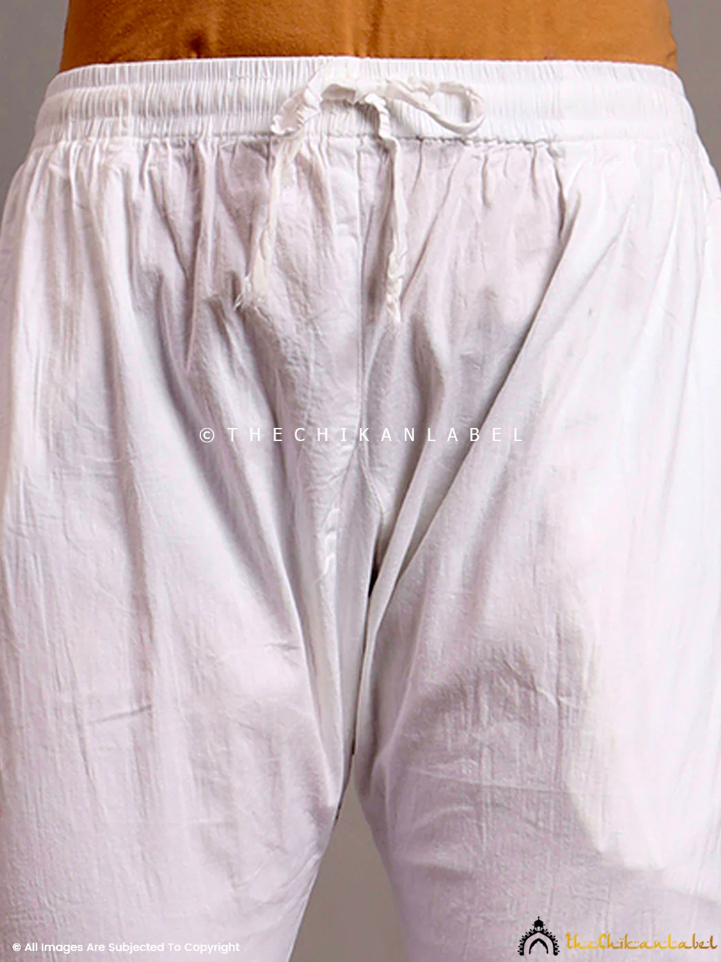 white jigna lycra straight chikankari pant - Image 5