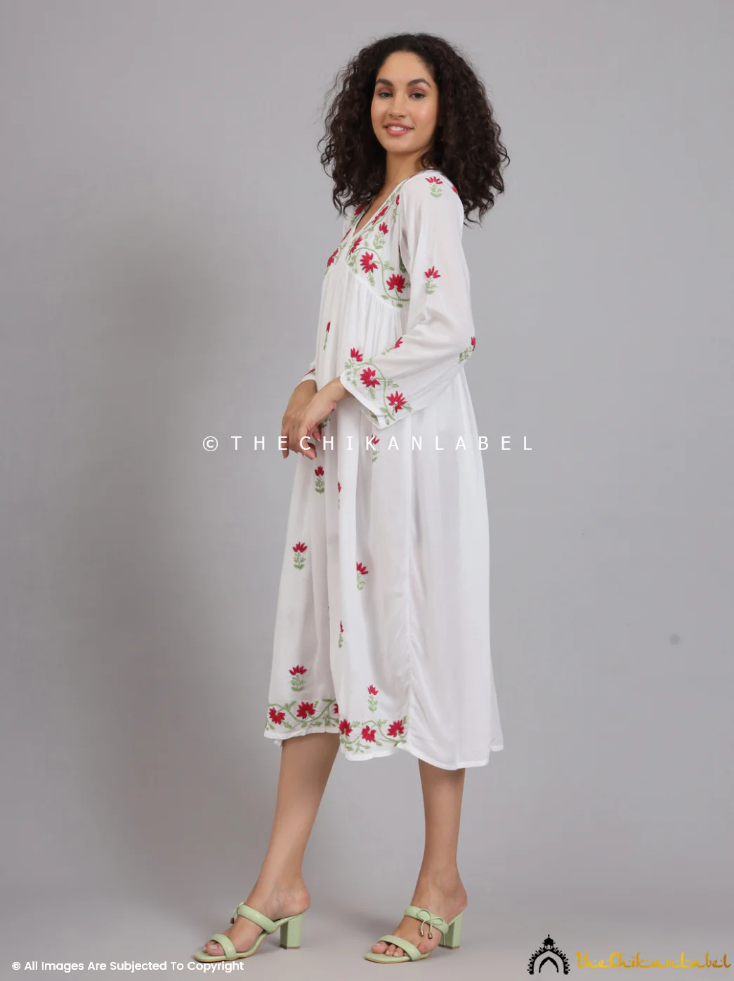 Alia Muslin Chikankari Anarkali - White Multi - Image 12