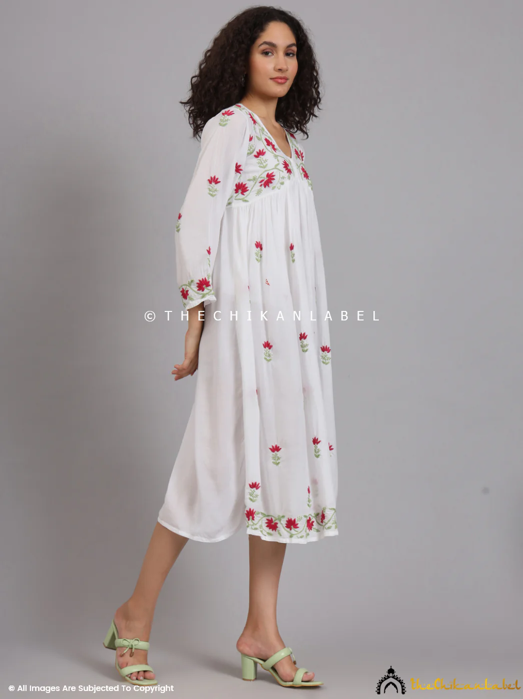 Alia Muslin Chikankari Anarkali - White Multi - Image 13