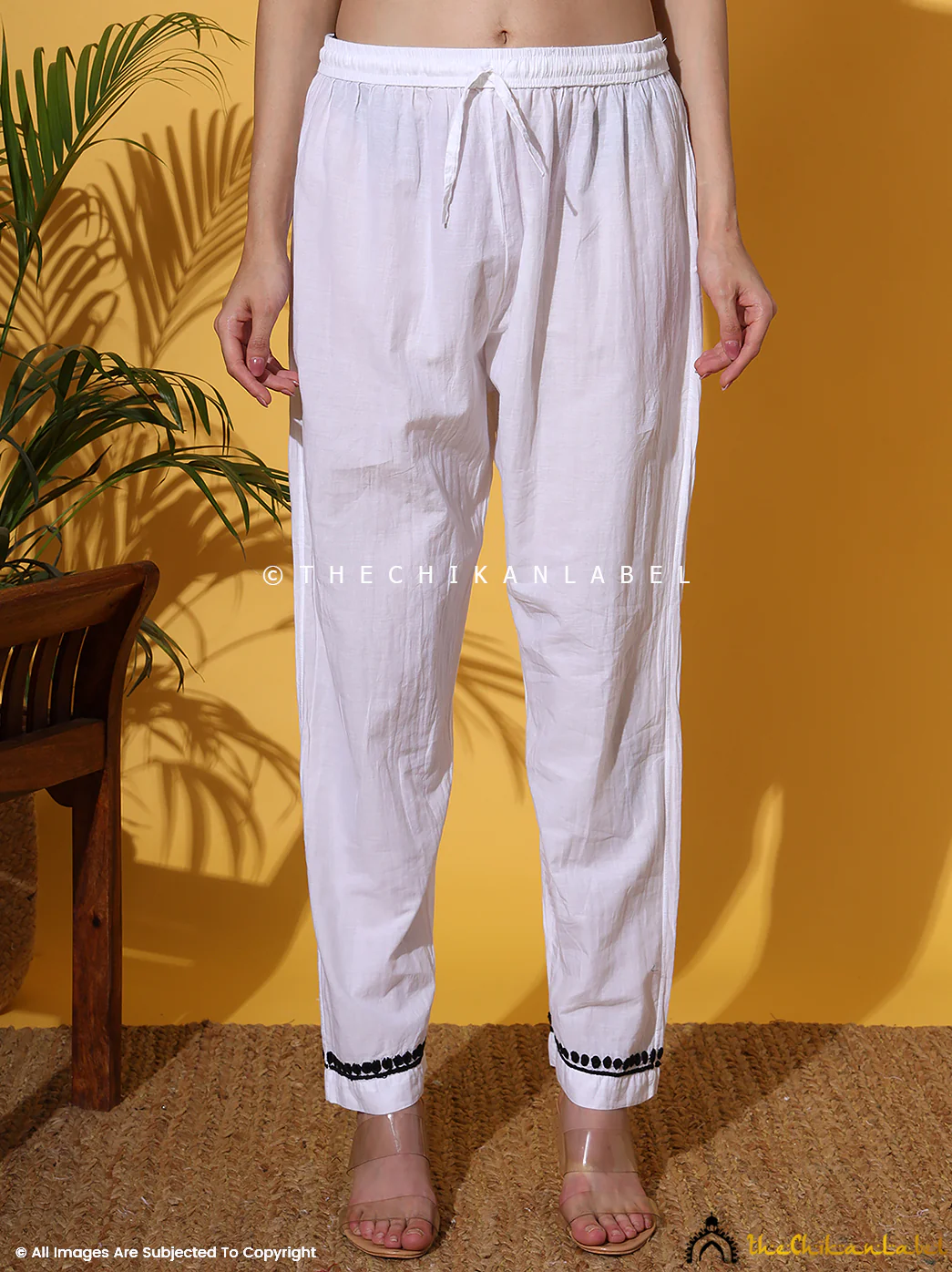 Rubi Cotton Chikankari Co-ord Set - White - Image 4