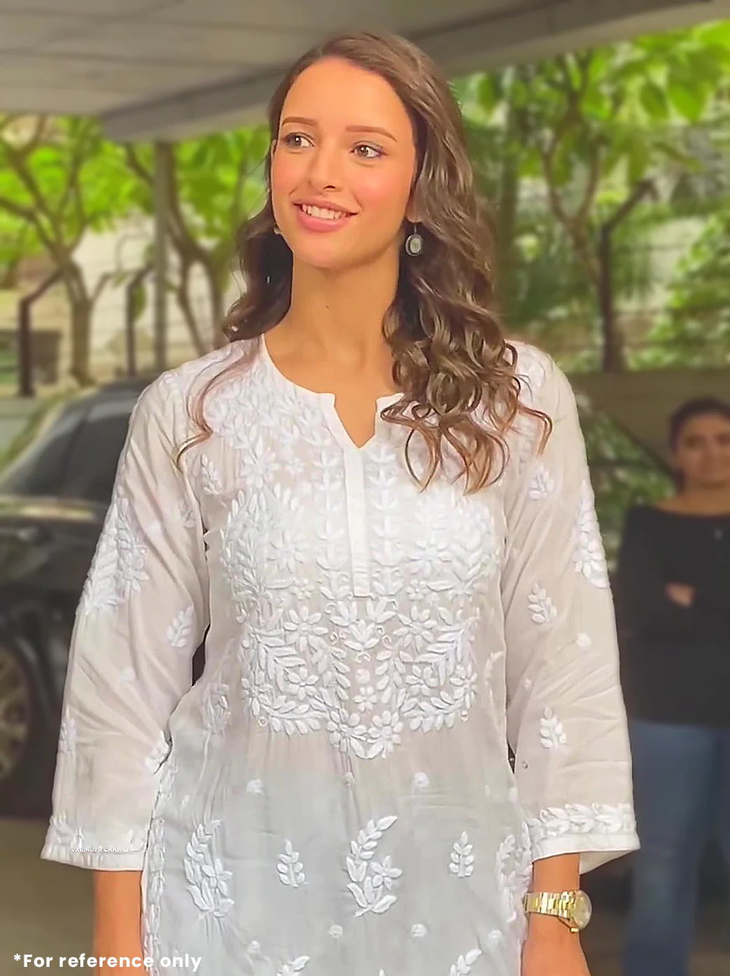 Tripti Modal Chikankari Straight Kurti - White - Image 13