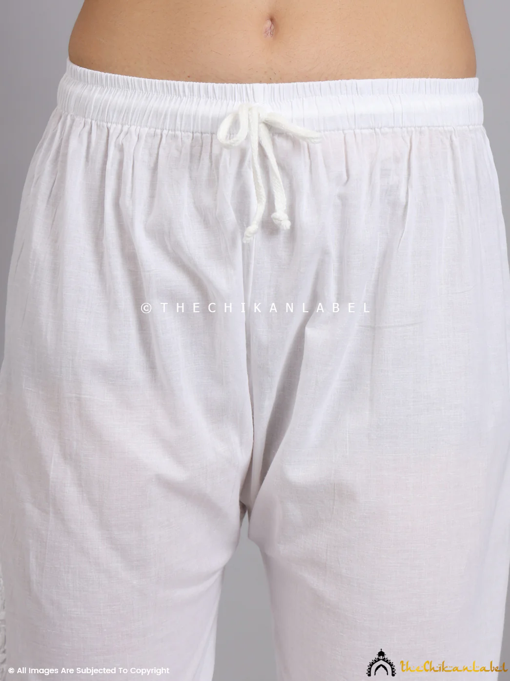 Trisha Cotton Chikankari Dhoti Pant - White - Image 4