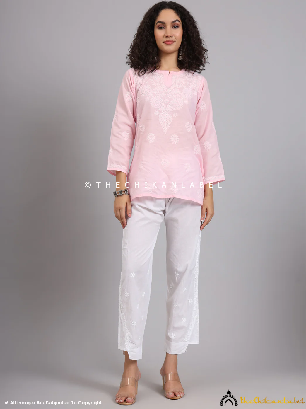 Trisha Cotton Chikankari Dhoti Pant - White - Image 6