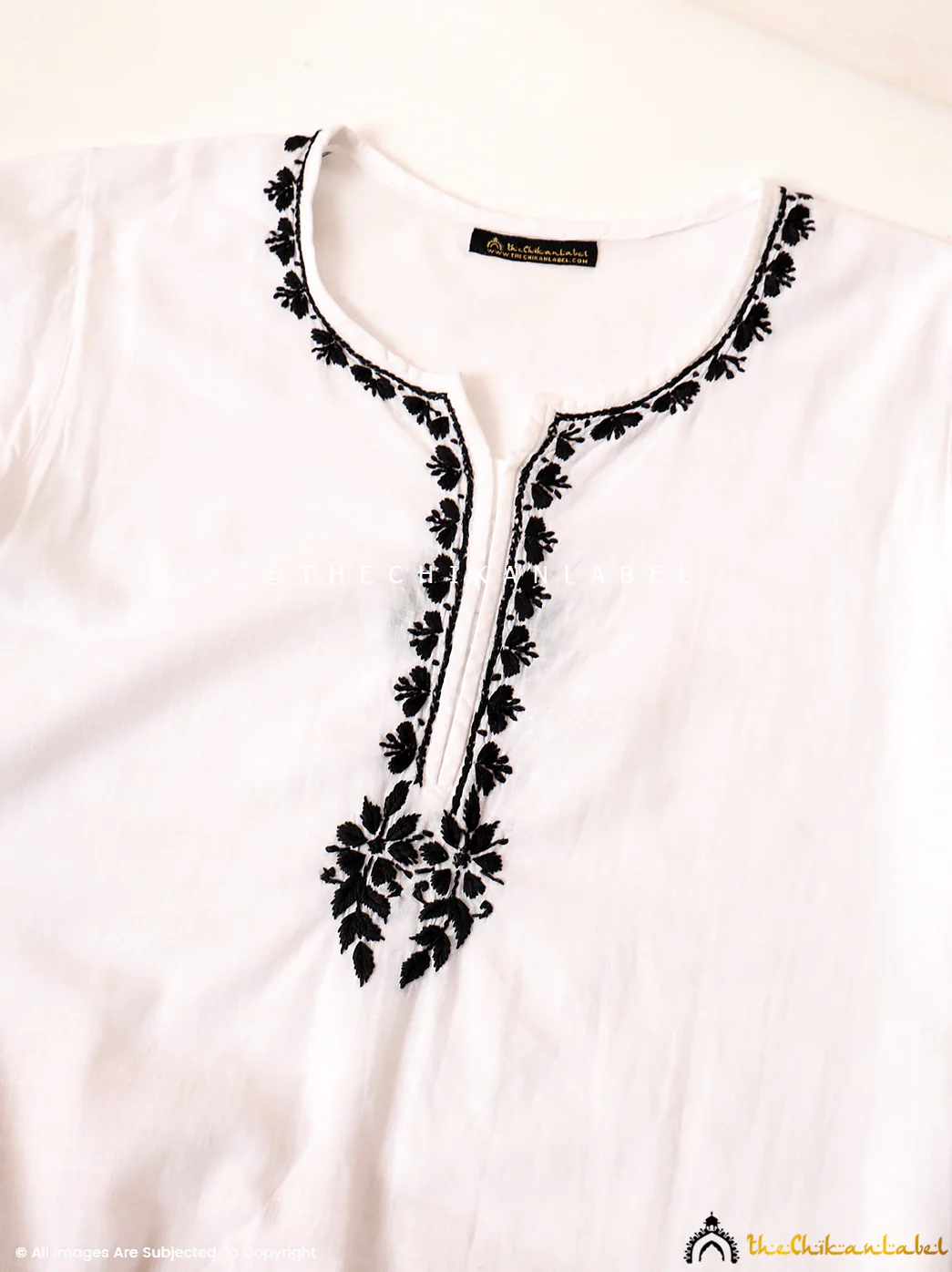 Zaynab Cotton Chikankari Co-ord Set - White - Image 4